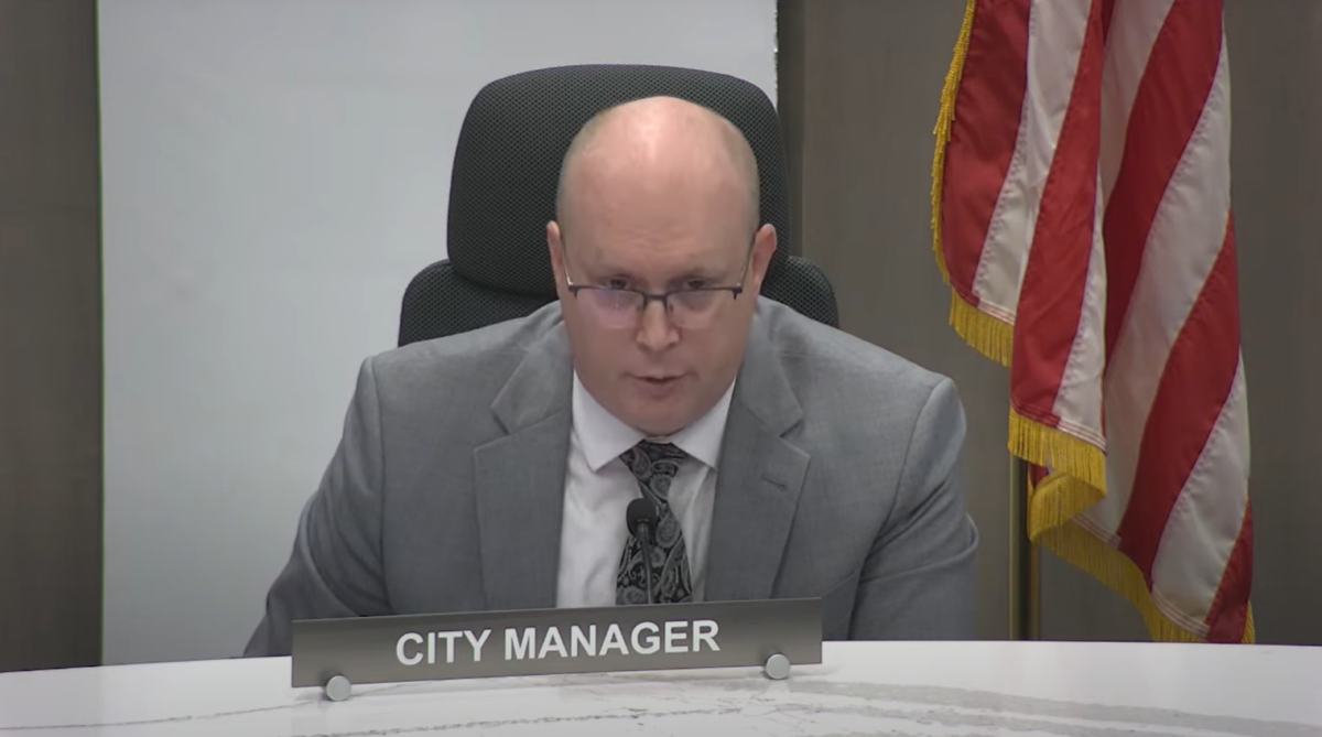 City Manager Harold Stewart delivers recommendations to City Council on police department investigation. January 6, 2025 (Youtube screenshot)