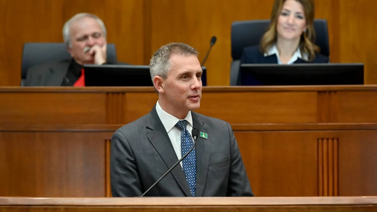 Governor Armstrong addresses a joint session of the ND legislature. January 7, 2025. (ND Governor's Office)