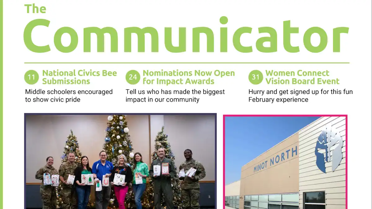 January Communicator (Screenshot, Issuu, Minot Chamber)